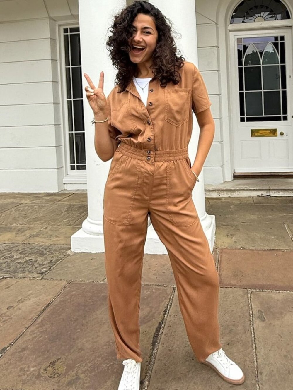 Sanctuary Utility Lightweight Button Up Jumpsuit